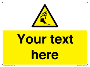 Custom warning kite flying near powerlines